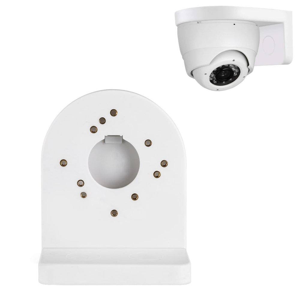 Universal Camera Bracket Stand ABS Plastic Mounting Bracket for CCTV Dome Cameras Wall Mount for Smart Security Cameras Indoor Outdoor Use Easy Installation White