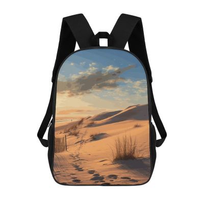 VFKLT Sand Dunes Backpack 17 Inch Travel Casual Laptop Backpack Lightweight Shoulder Bag for Women Men
