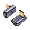 GHQXZT 90Right Angle USB-C Male to Female Adapter 2 Pack, 40Gbps USB Type C Thunderbolt 4/3 Extender for MacBook,iPad,Tablet,Phones (USB C 90 Degree Adapter) view 1