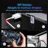 GHQXZT 90Right Angle USB-C Male to Female Adapter 2 Pack, 40Gbps USB Type C Thunderbolt 4/3 Extender for MacBook,iPad,Tablet,Phones (USB C 90 Degree Adapter) view 3