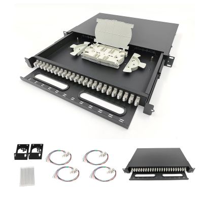 fyboptwu 48 Core LC OM2 Rack Mount Fiber Enclosure Kit, Drawer Type