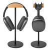 G GVOEARS Headphone Stand for Desk - Gaming Headset Stand with Wooden Support Plate, Headset Holder with Aluminum Alloy Support Rod view 2