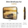 Laptop Case Sleeve 15inch Shockproof Laptop Case River Sunset Wooden Boat Laptop Sleeve Carrying Case view 2