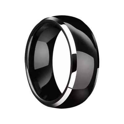T5577 Chip RFID Smart Ring Ceramic Epoxy Resin Ring Rewritable Clone 125kHz Access Control Lock Key Cards (Black, US#11)