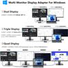 ABIWAZY USB C Docking Station Dual Monitor for HP Dell Lenovo Thinkpad Surface, 8 in 1 Computer Multiple Monitor Hub Adapter to Dual 4K HDMI,DisplayPort,VGA, 00W PD,3 USB for Windows Laptops(Black) view 4