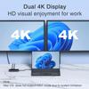 USB C Docking Station Dual Monitor Adapter for Dell HP, Laptop Docking Station 3 Monitors Quadruple Display USB C Hub Dongle to 4K HDMI+DisplayPort+VGA,3 USB2.0,100W PD, 8 in 1 Thunderbolt Dock view 3