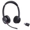 Yealink WH64 Hybrid DECT& Bluetooth Wireless Headset,492ft Range Dual Teams Headphones with DECT Dongle, 3X Noise Cancelling Mic, 32H Talk Time, Office Work Portable Headsets for PC,Cellphone,Laptop view 1