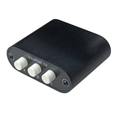 3 Channel 3.5mm AUX Stereo Audio Source Switch, 3 in 1 Out Input Signal switcher Headphone Speaker selector