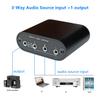 3 Channel 3.5mm AUX Stereo Audio Source Switch, 3 in 1 Out Input Signal switcher Headphone Speaker selector view 2