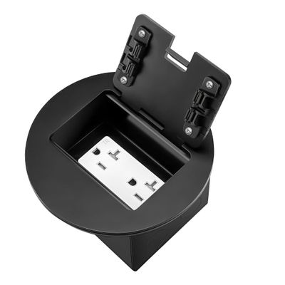 JACEPFY Recessed Floor Outlet Box, Deeper 20A TR Floor Receptacles, Black