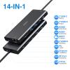Dell HP USB C Docking Station - Dual/3 Monitor Triple Display, 2X HDMI 4K, DP, Ethernet, 6 USB, PD, SD/TF, Audio, Adapter 14 in 1 for Lenovo view 2
