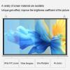 Portable Projector Screen HD 16:9 Frameless Video Projection Screen Home Office Projector Screen Wall-Mounted Manual Manual Pull Down Screen Movie Screen for Outdoor Indoor, 4 Styles(Gray fiberglass,3 view 3