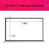 Metal Projector Screen Manual 4:3 16:9 HD Pull Down Projector Screen, Wall/Ceiling Mounted Punch-Free Mobile Projection Screen with Hook for Home Theater Cinema Office Movie TV Game(4:3,72") view 2