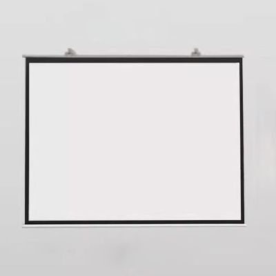 4:3 HD Manual Projector Screen, Portable Projector Screen 30/40/50/60/72 Inch, Wall & Ceiling Mounted Pull Down Manual Projector Screen Wrinkle-Free for HDTV/Sports/Movies/Presentations(White plastic,