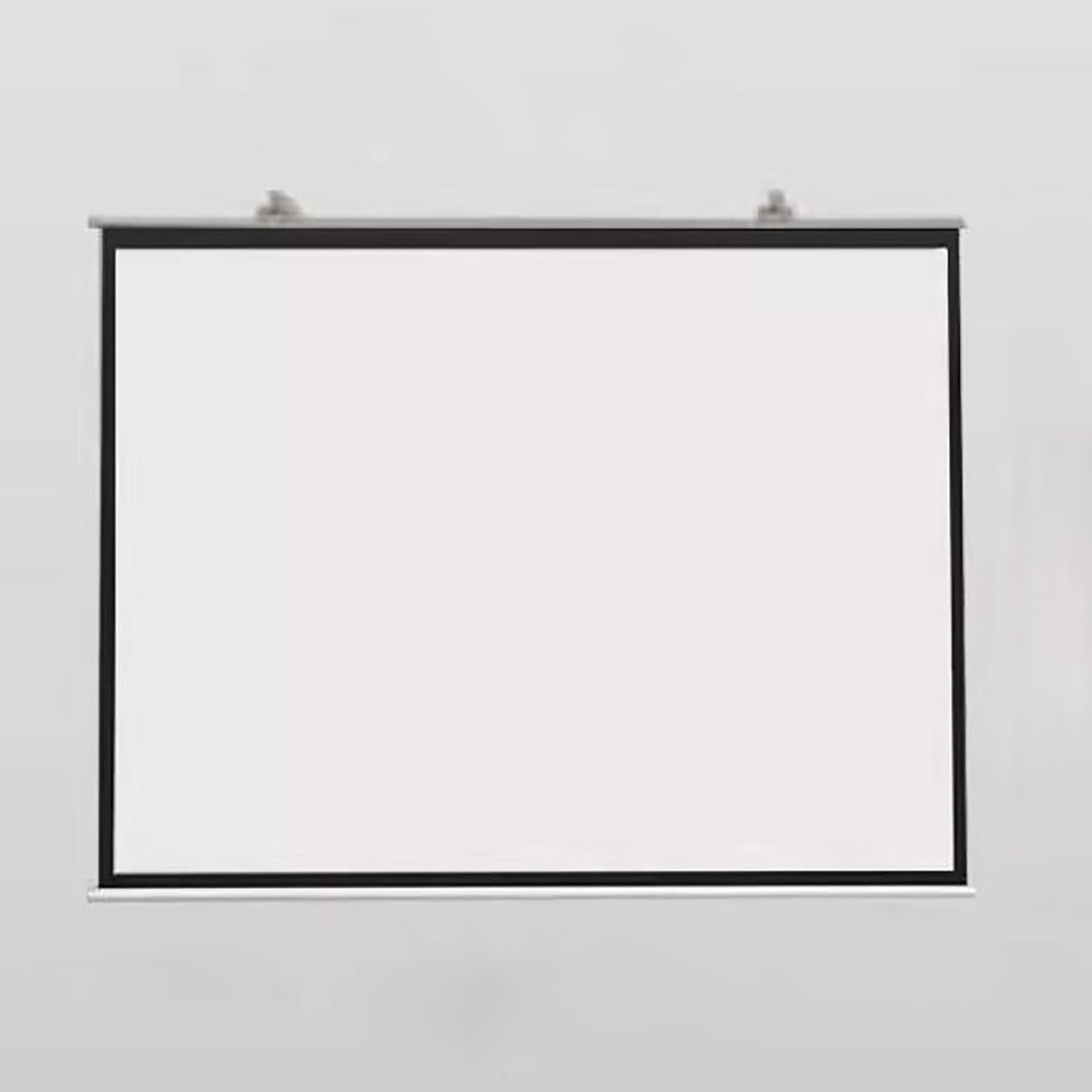 4:3 HD Manual Projector Screen, Portable Projector Screen 30/40/50/60/72 Inch, Wall & Ceiling Mounted Pull Down Manual Projector Screen Wrinkle-Free for HDTV/Sports/Movies/Presentations(White plastic,