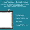 4:3 HD Manual Projector Screen, Portable Projector Screen 30/40/50/60/72 Inch, Wall & Ceiling Mounted Pull Down Manual Projector Screen Wrinkle-Free for HDTV/Sports/Movies/Presentations(White plastic, view 4