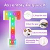 4FT Colorful Marquee Light Up Letters - Large Name Letters, Marry Me, Baby, Love - 18 Color Modes, Remote Control view 3
