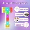 3FT Colorful Marquee Lights - 'T' & Name Letters, Marry Me & Love Signs, 18 Color Modes, Remote Control view 3