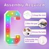4FT Colorful Marquee Light Up Letters - Large Name Letters, Marry Me, Baby, Love - 18 Color Modes with Remote view 3