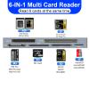 8 in 1 XQD Card Reader, 10Gbps Multi XQD Reader for Sony G/M Series, Lexar 2933x/1400x USB Mark XQD Card/CF/XD/MS/TF/SD Reader, USB C USB 3.0 Memory Card Reader for Windows/Mac OS/Linux/Android view 2
