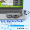 8 in 1 XQD Card Reader, 10Gbps Multi XQD Reader for Sony G/M Series, Lexar 2933x/1400x USB Mark XQD Card/CF/XD/MS/TF/SD Reader, USB C USB 3.0 Memory Card Reader for Windows/Mac OS/Linux/Android view 3