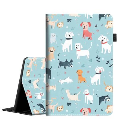 Case for All-New Amazon Fire Max 11 Tablet (13th Generation, 2023 Release), Multi-Angle Stand Smart Protective Cover with Auto Wake/SleepDogs Pattern Backgrounds