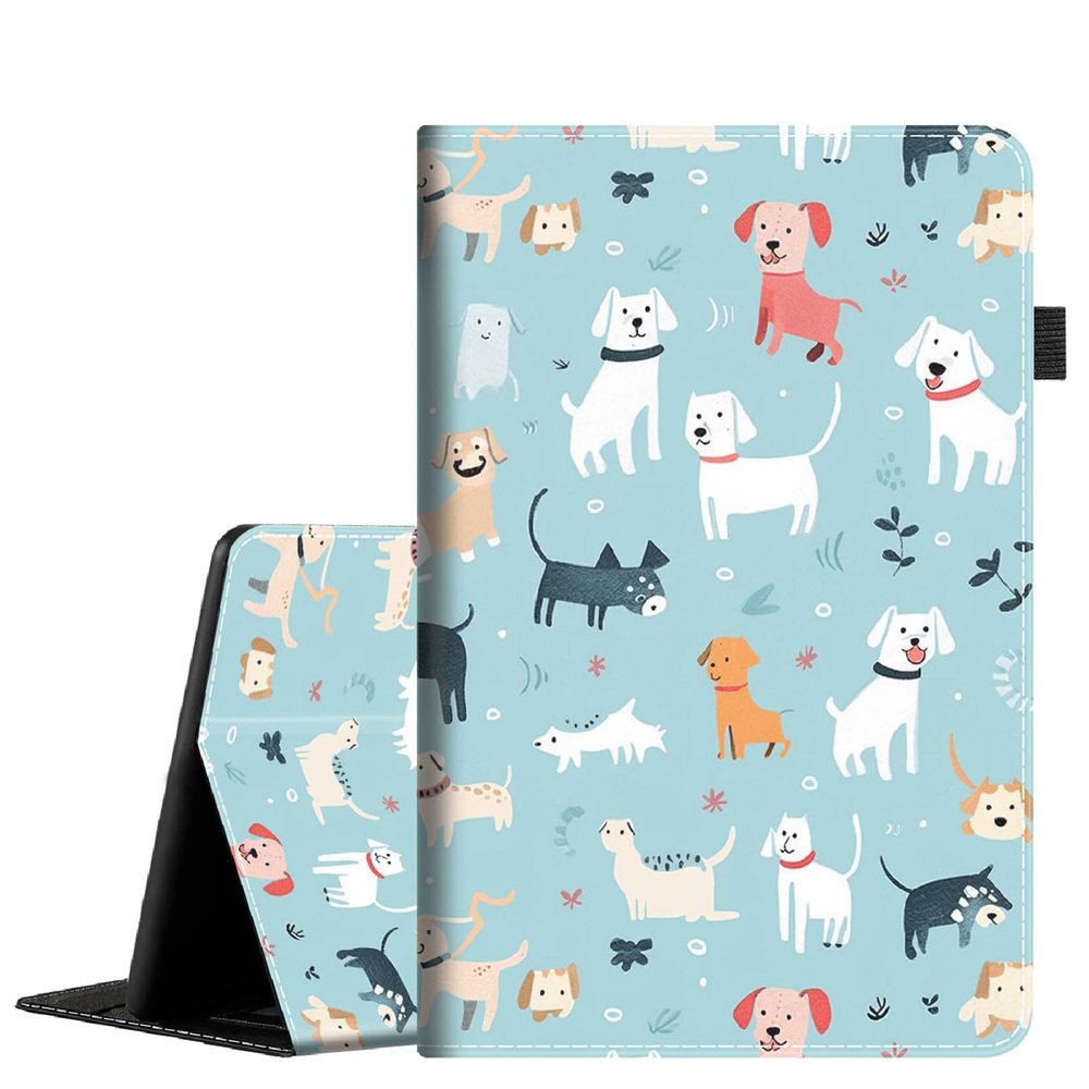 Case for All-New Amazon Fire Max 11 Tablet (13th Generation, 2023 Release), Multi-Angle Stand Smart Protective Cover with Auto Wake/SleepDogs Pattern Backgrounds