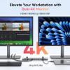 TobenONE MacBook Docking Station Dual 4K@60Hz Monitor, 16-in-2 USB C Docking Station Stand with 2.5Gbps Ethernet,100W GaN Power Supply, 2 HDMI&DP, 5 USB Ports view 3