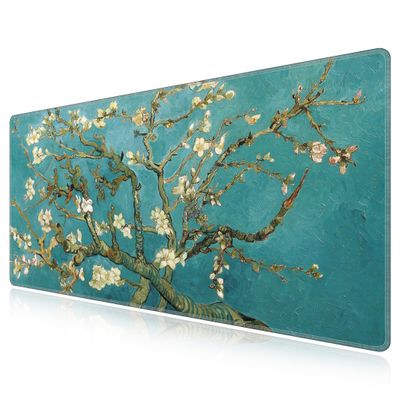 LL-COEUR Pattern Oversized Gaming Mousepad 55.1"x27.5"x0.12", Extended Waterproof Computer Mouse Mat for Desk, Home (55.1x27.5x0.12inch, Apricot)