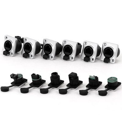 10Pcs D Type RJ45 CAT5 Ethernet Network Connector Female Module Bulkhead Panel Mount Coupler(10xA1014)