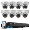 4COVR 4K Home Security Camera System, 2 Way Audio Talk & Smart Color Night Vision, 8X 8MP IP67 PoE IP Dome Camera, 8CH H.265 NVR 2TB HDD, AI Human Vehicle Detection, 24/7 Recording, LY97KA8M0808 view 1