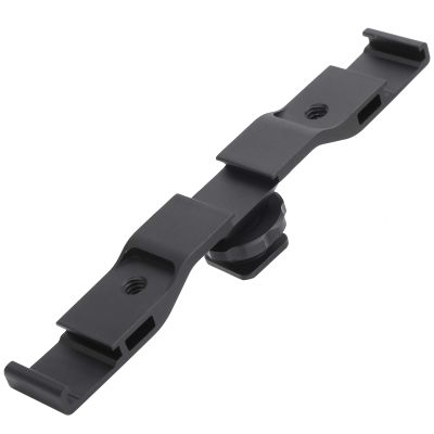 Holigie Cold Shoe Mount, Cold Shoe Mount Adapter Aluminum Triple Ended Bar Bracket with 1/4 Screw, Cold Shoe Extension for Camera Microphone LED Light