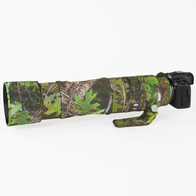 CHASING BIRDS Lens Camouflage Waterproof Coat for Canon RF 200-800mm F6.3-9 is USM Rainproof Lens Protective Cover Version IV(Green Leaf Camouflage)
