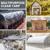 Malockos 6.6X6.6 FT Clear Waterproof Tarps For Patio,For CoveR1ng Henhouse Porch Canopy Plant Camping - (Color: Transparent) view 4
