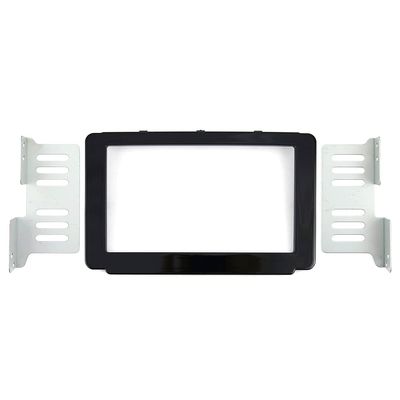 Lirun 173 * 98mm Fascia Stereo Panel Bezel Trim Dash Frame Kit ABS Black Car for Toyota for HILUX 2015+