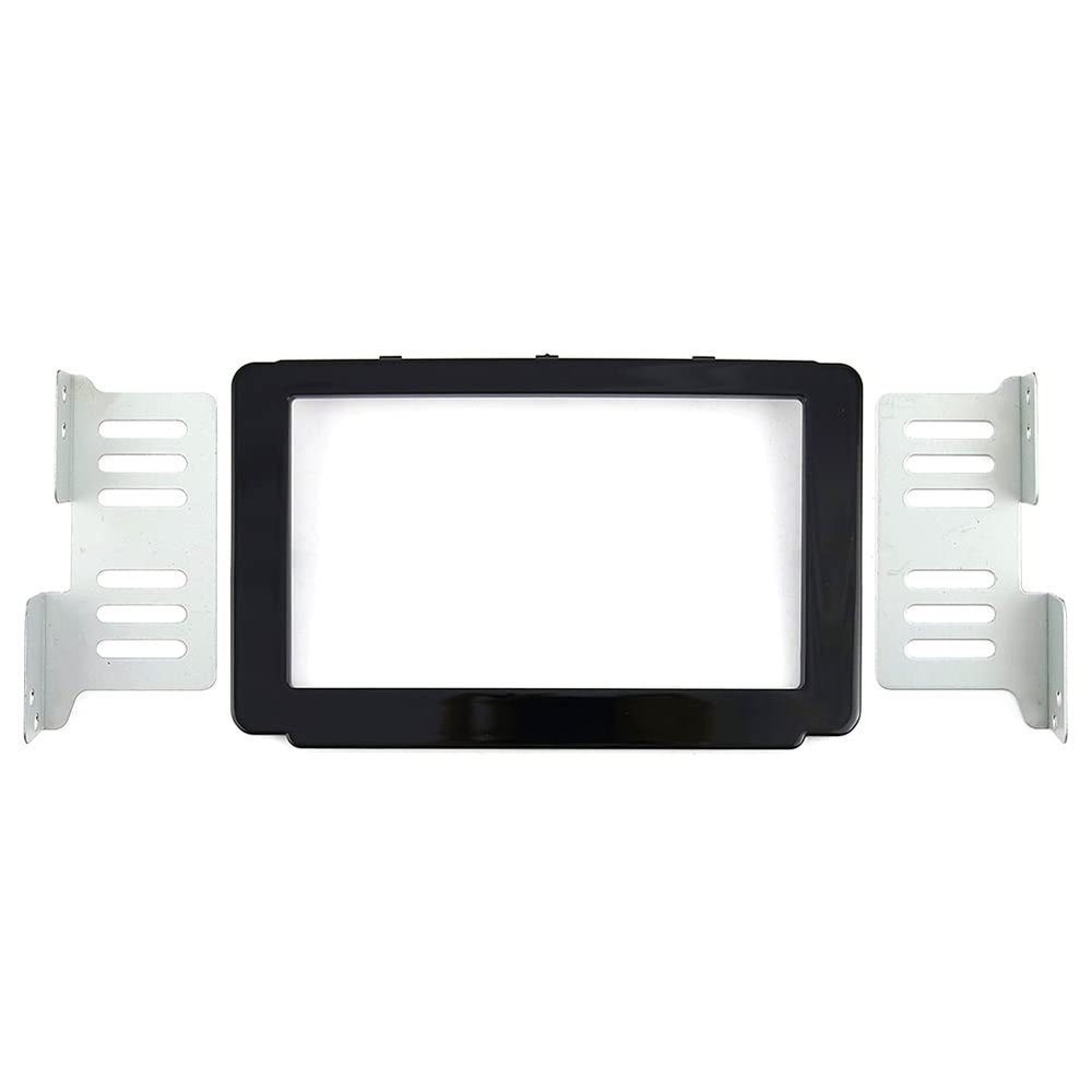 Lirun 173 * 98mm Fascia Stereo Panel Bezel Trim Dash Frame Kit ABS Black Car for Toyota for HILUX 2015+