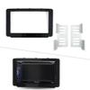 Lirun 173 * 98mm Fascia Stereo Panel Bezel Trim Dash Frame Kit ABS Black Car for Toyota for HILUX 2015+ view 3