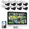 4COVR PoE Security Camera System with Monitor, 8 Channel H.265 NVR with 2TB HDD, AI Human Vehicle Detection, 8Pcs 5MP IP67 PoE IP Bullet Camera Night Vision with Mic, 24/7 Recording, LY37EX5MU808 view 1