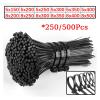 Self-locking plastic nylon tie Black 5x300mm cable tie fastening ring 8 * 500mm cable tie zip wraps strap nylon cable tie 5 * 300mm(8x500mm,10 Pack) view 2