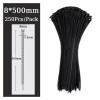 Self-locking plastic nylon tie Black 5x300mm cable tie fastening ring 8 * 500mm cable tie zip wraps strap nylon cable tie 5 * 300mm(8x500mm,10 Pack) view 3