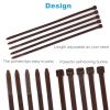 QXthousand Cable Ties 12 Inch, Brown Zip Ties 50 Pieces, Thick 0.30 inch 120 Pounds Strength, Heavy Duty Outdoor Plastic TiesIndoor Plants, DIY ProjectsGarden, Home Patio view 3