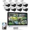 4COVR 8 Channel Security Camera System with Monitor, 8CH H.265 NVR with 2TB HDD, AI Human Vehicle Detection, 8Pcs 8MP IP67 PoE IP Bullet Camera Night Vision with Mic, 24/7 Recording, LY37EX8MU808 view 1