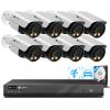 4COVR 12MP Security Camera System PoE for Business, 2-Way Audio Talk, Person Vehicle Detection & Smart Color Night Vision, 16 Channel NVR 4TB HDD, 8Pcs 12MP Wired IP Bullet Cameras IP67, LY37EYAM1608 view 1