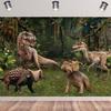 15x10ft Dinosaur Backdrop Tropical Jungles 3D Photography Background Forest Green Plants Banner Decorations Boys Kids Dino Theme Birthday Party Portrait Photo Booth Props view 2