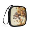 Pzuqiu Sunflower Horse Headphone Case Square Earbud Organizer for USB Cable Storage Portable Bluetooth Headset Case with Handle for Teens and Adults view 3