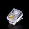 100PCS/lot RJ11 6P2C 6P4C 6P6C Telephone Internet Modular Plug Jack RJ11 Connector RJ-11 Crystal Heads Gold-Plated - (Pins: 6P4C) view 3