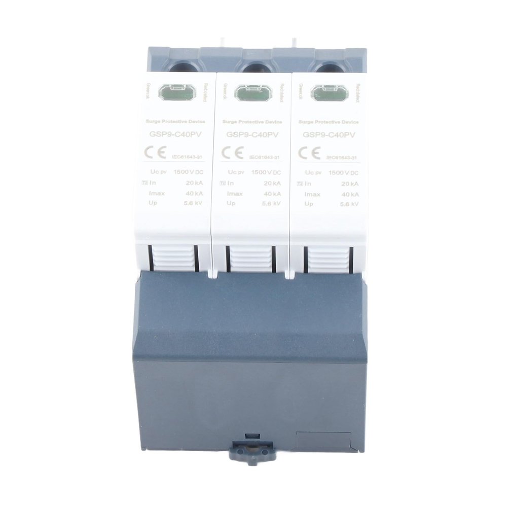FLEXMAN Protective Device, 40KA 1500VDC PC Flame Retardant Photovoltaic DC Protector for Low Voltage Standard, Protect AC Power System Devices