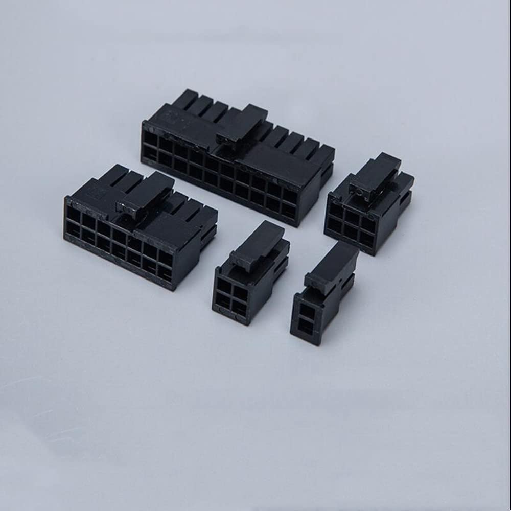 100PCS/1LOT Molex 3.0mm connector small 5557 male plastic shell Housing for PC notebook power 2 * 1P 2 3 4 5 6 7 8 9 10 11 12Pin - (Package: 100PCS, Pins: 2x4P)