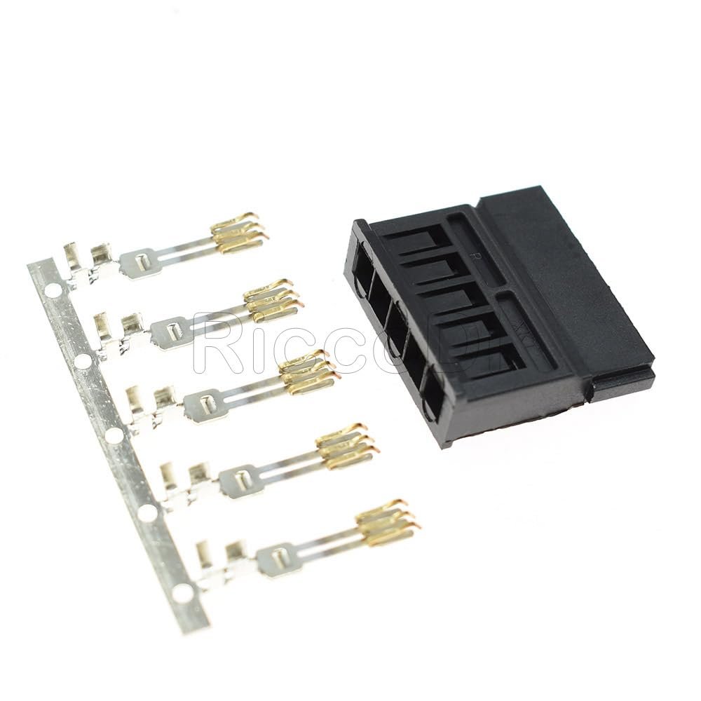 10-50Sets Black IDE HDD Sata Power Female Connector With Copper Terminal Metal Pin For Hard Disk - (Color: SATA With Terminal, Package: 20Sets)