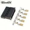 10-50Sets Black IDE HDD Sata Power Female Connector With Copper Terminal Metal Pin For Hard Disk - (Color: SATA With Terminal, Package: 20Sets) view 2